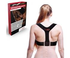 Vigo Sports atmungsaktive Rückenstütze zur effektiven Haltungskorrektur - waschmaschinenfester Rücken Geradehalter für Damen & Herren - Schultergurt für schmerzfreie Rückenkorrektur Rückengurt