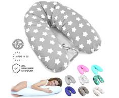 170cm XXL Stillkissen Schwangerschaftskissen Lagerungskissen Seitenschläferkissen 36 Farben Handmade 100% Zertifizierte Baumwolle Geräuschlos ekmTRADE (12)