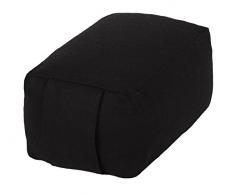 Reise Meditationskissen / Yogakissen mini GOTS Made in Germany, L 22 x B 17 x H 14 cm, Bezug und Inlett 100 % Bio Baumwolle (kbA), Füllung Bio-Dinkelspelzen, Bezug und Inlett ohne Füllung maschinenwaschbar bis 30ºC, schwarz