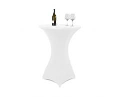 Vanage Stretch-Husse für Bistrotische für einen Tischdurchmesser von 70 - 80 cm, weiß