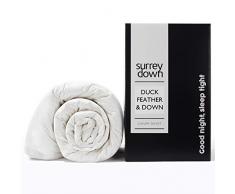 HLS Duvets Surrey Down Home weiß Entenfedern und Daunen Bettdecke, 4,5 Tog – King Size
