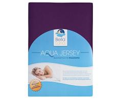 Bella Luna® Aquajersey Spannbetttuch für Wasserbetten, Boxspringbetten und Übergrößen, 180 - 200 x 200 - 220 cm, pflaume/violett
