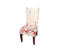 YZLSM Elastische Sitzabdeckung Dehnen entfernbarer Hussen Fit Bankett-Stuhl Sitzschutz Slipcover mit gedrucktem Muster für Heim Party Hotels