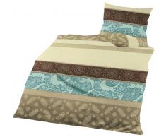 Bierbaum Bettwäsche 4972, Fein-Biber, Made in Germany, café 02, 135x200 + 80x80 cm