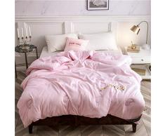 Rouzuofuzhuangdian Daunen Bettdecke,Winter-Premium-Superfeinfaser-Füllung Bettdecke Gesteppte Steppdecke King Queen Twin voller Größe Bettdecke weiße Baumwollbettwäsche-B_220 x 240 cm