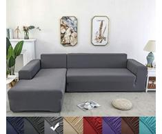 YJOY Sofabezug，L-förmiges Ecksofa mit elastischem elastische Stretch Sofabezug（L-förmiges Ecksofa sollte Zwei kaufen）