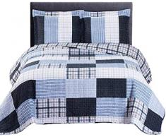 Royal Hotel Zoe Übergroße Tagesdecke, 3-teiliges Set, luxuriöse Mikrofaser, bedruckt, Polyester, mehrfarbig, King/Cal-King