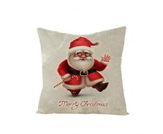 Ashui Leinen Sofa Kissen Cover Kissenbezug Kissenhülle Zierkissenbezug Bettwäsche Couchkissen Sofakissen Sitzkissenbezüge Weihnachten Dekokissen Kopfkissenbezug Kissen Bezüge Kissenbezüge 45x45cm