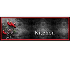 Bavaria-Home-Style-Collection- Küchenteppich - 150 x 50 cm - Küchenläufer - 30 Verschiedene Motive - 30°C Waschbar - rutschfest (Kitchen Peperoni)
