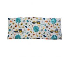 Dinkelkissen 50x20cm EULE WEISS ; Wärme + Kältetherapie ; Körnerkissen