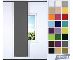 Rollmayer SCHIEBEVORHANG FLACHENVORHANG SCHIEBEPANEL SCHIEBEGARDINE Vorhang RAUMTEILER 60 x 200 cm Kollektion Vivid (Grafit 33, Tunnel)