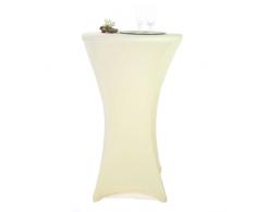 Stretch Stehtischhusse Stretchhusse Husse für Stehtische Ø 60-65cm creme
