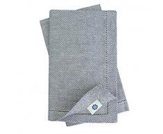 Linen & Cotton Qualität 4 x Stoffservietten Servietten Stoff Leinenservietten Scandi mit Hohlsaum -100% Leinen, Grau (44 x 44cm) Modern für Hochzeit Gastronomie Hotel Restaurant Cafe Dinner Party Fest