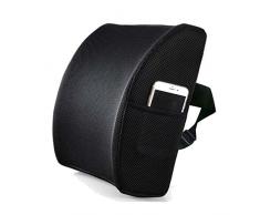 LIVEHITOP Rücken-Kissen Ergonomisches Lendenkissen, Memory Foam Stützkissen Rücken Schmerz Lordosenstütze Bequeme Sitzkissen für Autositz, Bürostuhl, Stuhl