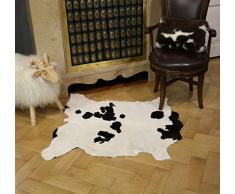 Hollert Kalbsfell Nr. 1 Schwarzbraun/Weiß handsortiert aus Südamerika 136x89 cm Qualitätsfell Unikat Kuhfell Stierfell Rinderfell Teppich Dekoration Wandbehang