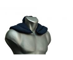 Nackenhörnchen mit Stehkragen dunkelblau | Leinsamenkissen | Nackenkissen Wärmekissen - Ein sehr wohliger Nackenwärmer