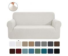 CHUN YI 1-Stück Jacquard Sofaüberwurf, Sofaüberzug, Sofahusse, Sofabezug für Sofa, Couch, Sessel, mehrere Farben (2 Sitzer, Beige)