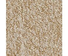 Schlingen-Teppichboden in der Farbe Beige | weiche & strapazierfähige Auslegeware | zugeschnittener Bodenbelag | Meterware in der Größe 100 x 500 cm | gemütlicher Teppich Auslegeware