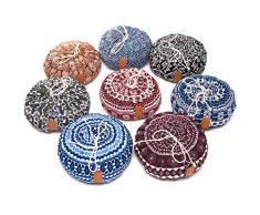 #DoYourYoga Yogakissen »Vishnu« mit Kordelverschluss & Bio-Dinkelspelz (KBA) Füllung - Höhe ca. 15 cm/Durchmesser ca. 30 cm/Meditationskissen/maschinenwaschbar & hautfreundlich/Sitzkissen Stlye (1)