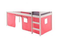 IDIMEX Vorhang Gardine Bettvorhang CLASSIC zu Hochbett Rutschbett Spielbett in pink/rosa