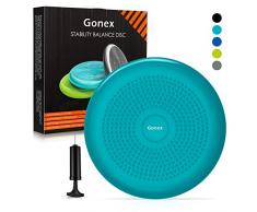 Gonex Balancekissen Board Ballsitzkissen 34cm Aufblasbare Stabilitätsscheibe Brett Daman Männer für Fitnessübungen Yoga, Türkis