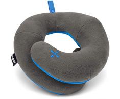 BCOZZY Kinnstütz-Reise-Nackenkissen - Unterstützt den Kopf, Hals und das Kinn bei maximalem Komfort in jeder Sitzposition. Ein patentiertes Produkt. Erwachsenen Größe, GRAU