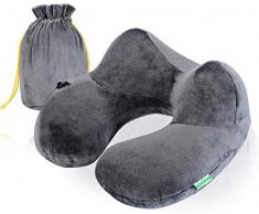 Reisekissen Nackenkissen Aufblasbares Reisekissen und Haus Nackenkissen mit stützenender Funktion Weiches Nackenhörnchen Ideal für Reise Büro