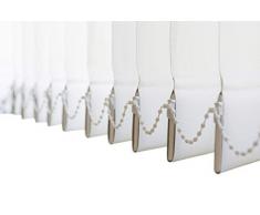 Lamellenvorhang, Vertikal, in 4 Farben, Lamellen 127 mm, Schiebevorhang, Jalousie, Vertikaljalousie, NEU (Weiss, 150 x 250 cm BxH)