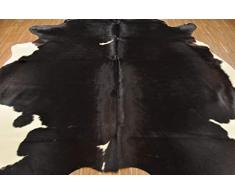 generisch KUHFELL STIERFELL Dunkelbraun SCHWARZ Weiss 210 x 200 cm RINDERFELL Fell Teppich VON KUHFELLE online