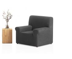 Bartali Stretch Sesselhusse Olivia - Farbe Grau - 1 Sitzer (von 50 bis 90 cm)