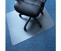 Marvelux Vinyl (PVC) Bodenschutzmatte für niederflorige Teppichböden und Teppichfliesen | 90 x 120cm | rechteckig |transparenter Teppichschutz| Verschiedene Größen wählbar