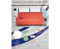 Zebra Textil Elastische Sofa-Husse Beta GröÃe 3 Sitzer (Von 170 bis 210 cm), Farbe Orange (Mehrere Farben verfügbar)