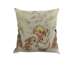 Sayla Weihnachten Deko Kissenbezüge Weihnachten Baumwolle Leinen Drucken Kissen Kissenbezüge Dekorative Kissenhülle Für Sofa Büro (F)