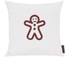Kissenhülle für Auserwählte! Sofakissen Motiv Lebkuchenmann Weihnachten, Farbe weiss