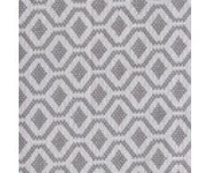 URBANARA 240x265 cm Tagesdecke/Plaid Viana Grau/Weiß — 100% Reine Baumwolle — Ideal als Bettüberwurf oder Kuscheldecke — im Diamantmuster — geeignet für Einzel- und Doppelbett