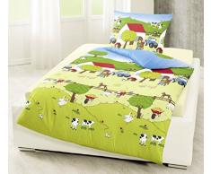 JACK by Bierbaum Kinder Biber Bettwäsche 2 TLG. 135x200cm Bauernhof