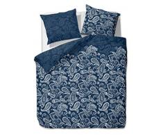 etérea Microfaser Bettwäsche 135x200 cm + 80x80 cm, Paisley Bettwäsche, Bettbezug aus weicher Microfaser - Bettwäsche Paisley Muster mit Farbverlauf in Blau