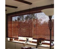 Bambusrollo 70 x 220cm, dunkelbraun - Fenster Sichtschutzrollo - VICTORIA M