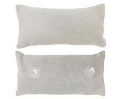 Badewannenkissen Wannenkissen von JEMIDI Relaxkissen Wellnesskissen Kissen Mirofaser Nackenkissen Badewannen (abnehmbarer Bezug mit Reißverschluss) Weiss