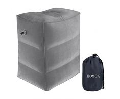 Reise Fußstütze Kissen, HOMCA Aufblasbares Justierbares Höhen-Kissen für Fuß-Rest auf FlugzeugenAutos, Busse, Züge, Büro und Kinder, Zum Auf Langen Flügen zu Schlafen