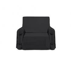 Soleil docre Sesselbezug Baumwolle Panama anthrazit