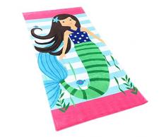 Jungen Mädchen Kinder Badetuch - Kinder 100% Baumwolle Sport Handtuch Cartoon Decke Schwimmen Surfen Wandern Reisen