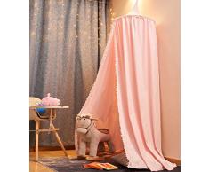 EUGAD Betthimmel Baby Kinder, Baldachin Bettvorhang Kinderzimmer, Deko für Kinderzimmer Schlafzimmer Spielzimmer, Moskitonetz Insektenschutz für Prinzessin und Prinz, Mädchen Junge Baby Kinder (rosa)