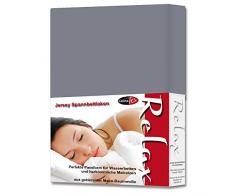 CelinaTex Relax Boxspringbett Wasserbett Spannbettlaken 180x200-200x220 cm Platin grau Baumwolle Laken