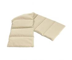 Rapssamenkissen XXL 8-Kammer | 75x20cm | Bio Stoff natur | Wärmekissen Körnerkissen