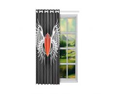 NA Trippy Blackout Vorhänge EIN Engel Feuer, das Seine Flügel verbrennt Schlafzimmer Tür Vorhang 52x63 Zoll (132x160cm) 1 Panel Blackout Tülle Vorhang für Schlafzimmer Wohnzimmer