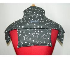 4 in 1 Wärmekissen Dinkelkissen Körnerkissen Sterne schwarz