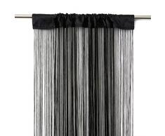 Victoria M Leonora Vorhang - Fadenvorhang 100 x 245cm, schwarz