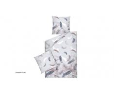 Dormisette Feinbiber-Bettwäsche 80x80+135x200cm Kastanie