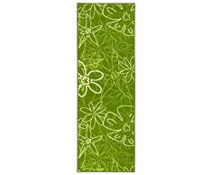 Küchenläufer in Grün, pflegeleichter und robuster Läufer mit Blumenmuster, schadstoffgeprüfter Teppichläufer, Größe:67x120 cm, Farbe:Grün